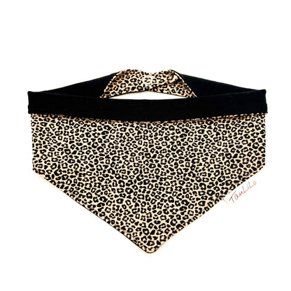 Halstuch Jersey wendbar Leo/Schwarz