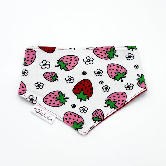 Halstuch Jersey wendbar Erdbeeren/Rot