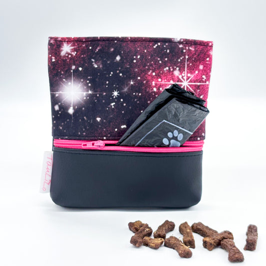 Leckerli-Tasche Pink/Galaxiemuster